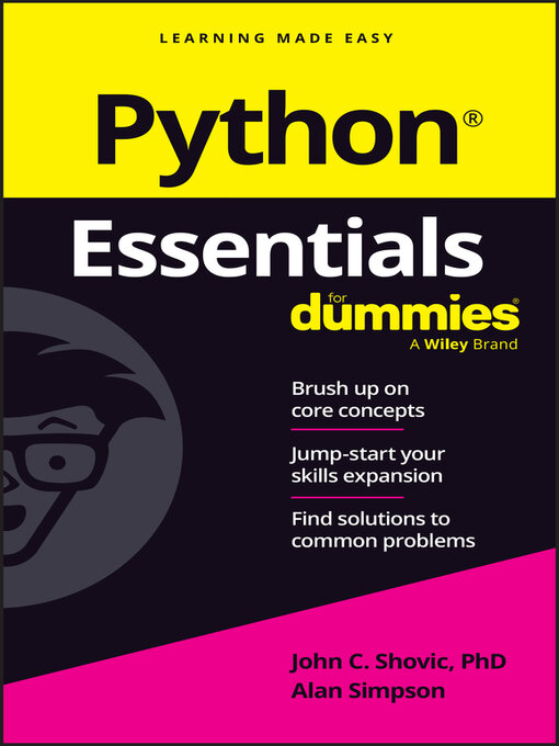 Title details for Python Essentials For Dummies by John C. Shovic - Wait list